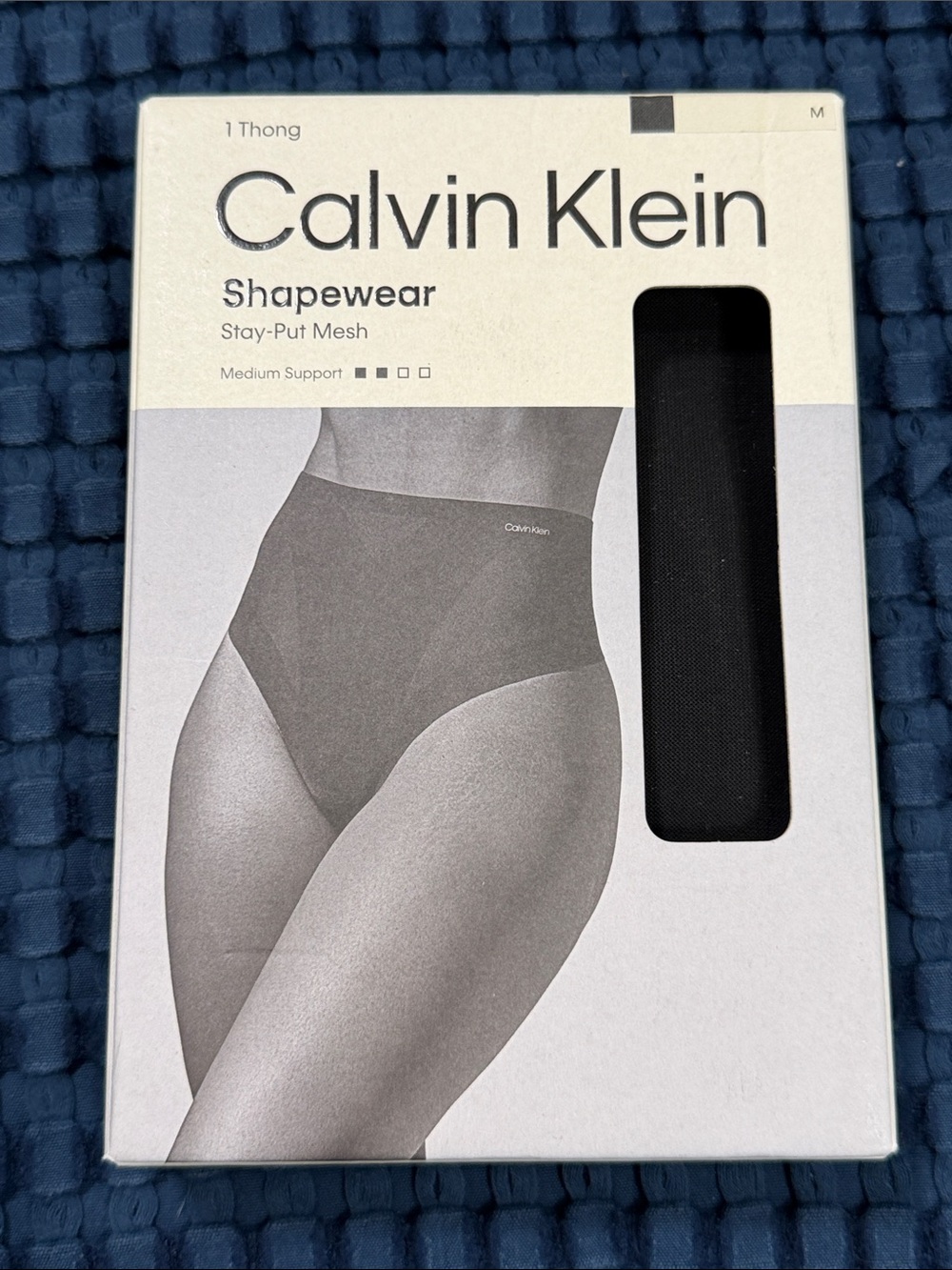 NWTs Calvin Klein Women's Shapewear Stay-put Mesh High-waist Thong Panty Medium